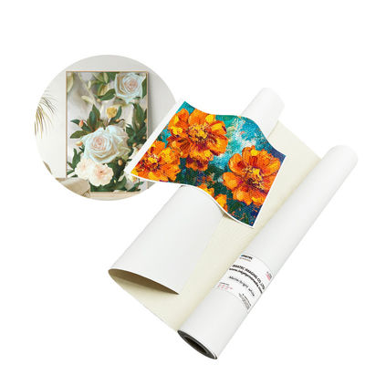 فرمت گسترده حرفه ای 380gsm مات اکو محلول جوهر آمیزی پلی پنبه لوله پارچه ای برای چاپ دیجیتال جوهر آمیزی