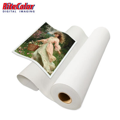 380gsm رول پارچه پولی کاکتونی مته برای چاپ UV با سطح مته و سازگاری جوهر آمیزی فرمت گسترده