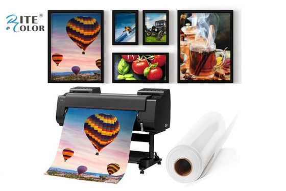 Inkjet 240gsm RC عکس کاغذ براق رول با فرمت بزرگ برای جوهر رنگدانه